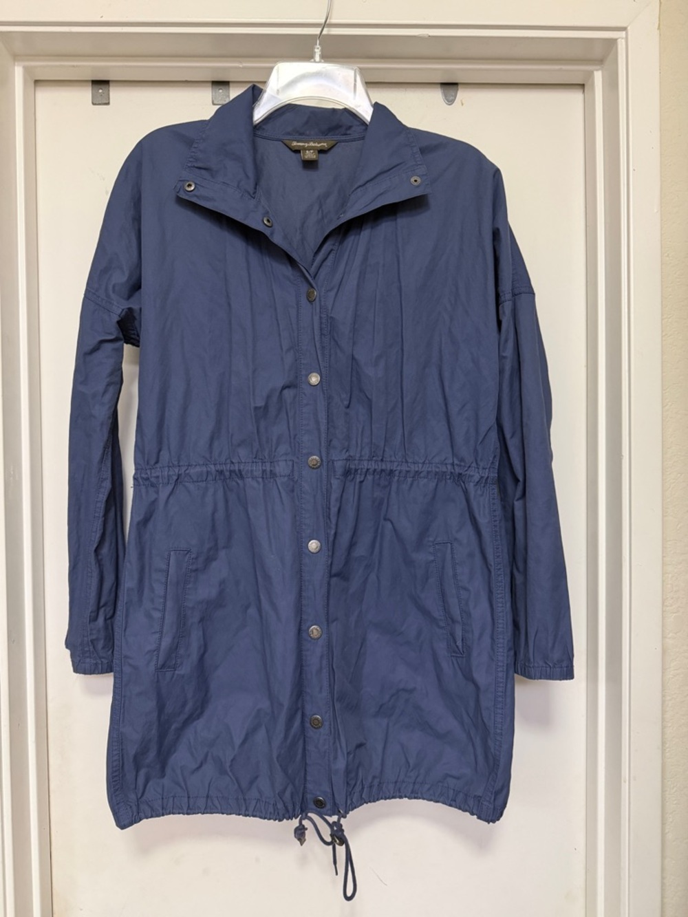 Tommy Bahama navy blue rain/trench coat - size S